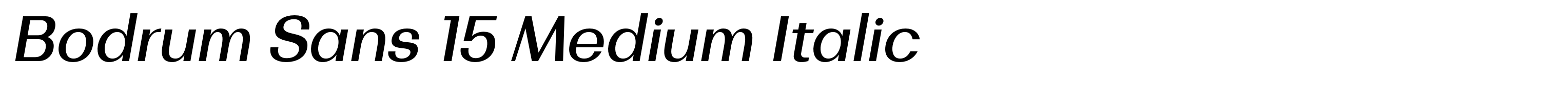 Bodrum Sans 15 Medium Italic